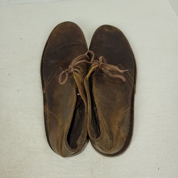 Clarks Mens Shoes Size 10M Brown Comfort Walking Desert Chukka Boots Leather - Picture 7 of 16